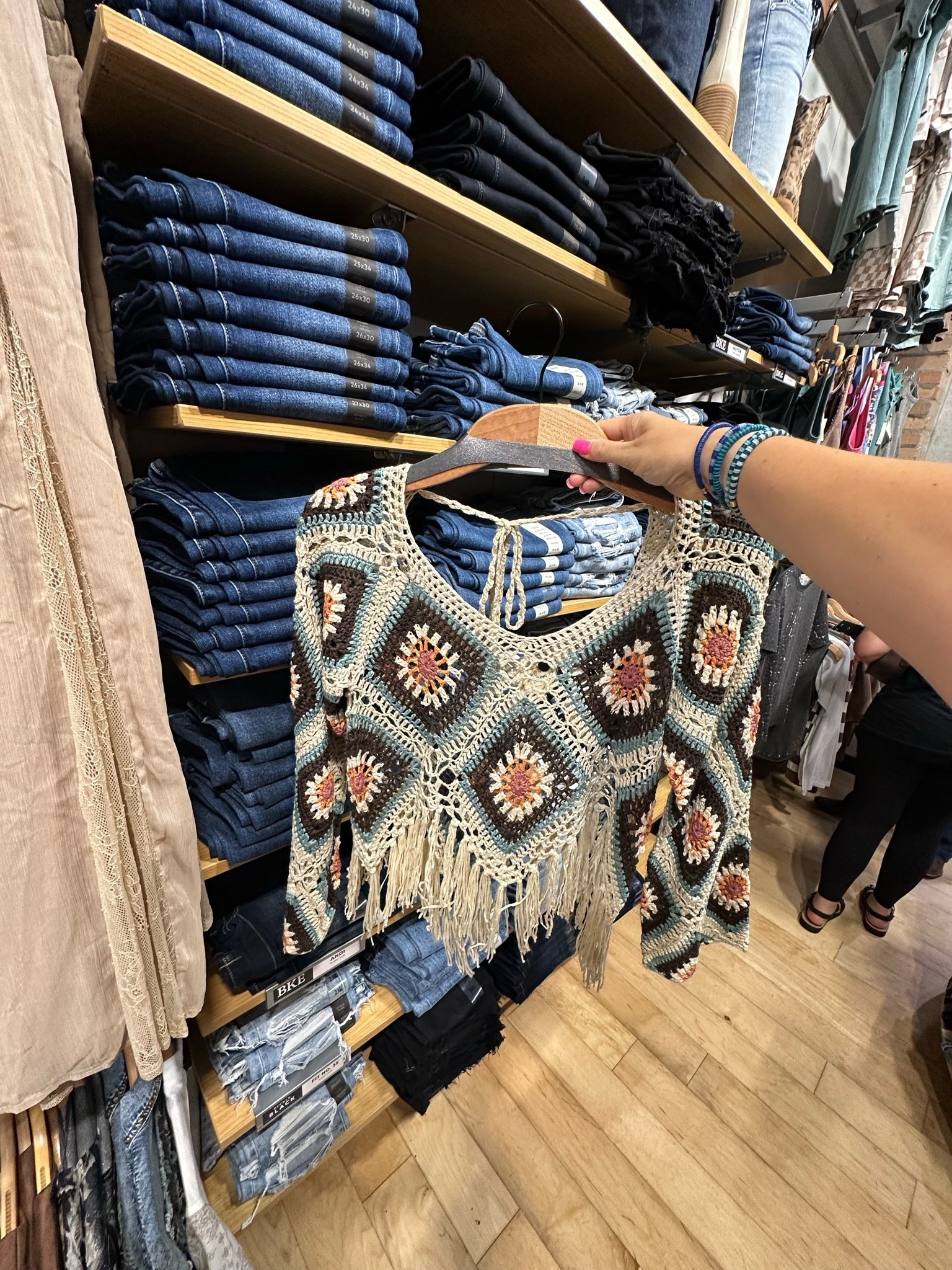 Obsessed with this crotchet cropped long sleeve sweater from buckle! This is SOO cute from summer & would be perfect for a country concert! It ranges from sizes XS-XL & Is priced at $54! I need this!

#LTKMidsize #LTKPetite