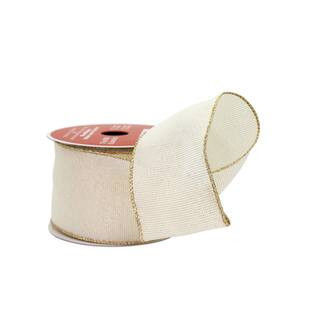 2.5" x 20Ft Cream Shimmer Wired Ribbon by Celebrate It® in Creme | Michaels® | Michaels Stores