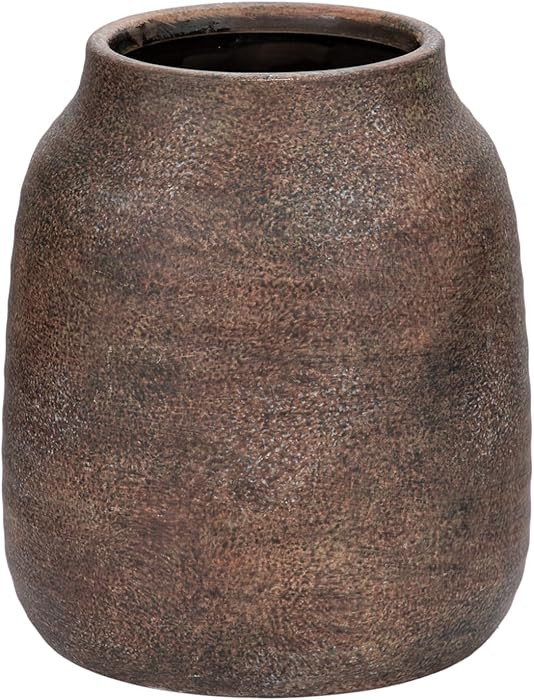 Briful Rustic Ceramic Vase 7” Tall – Handcrafted Vintage Pottery Flower Vase with Distressed ... | Amazon (US)