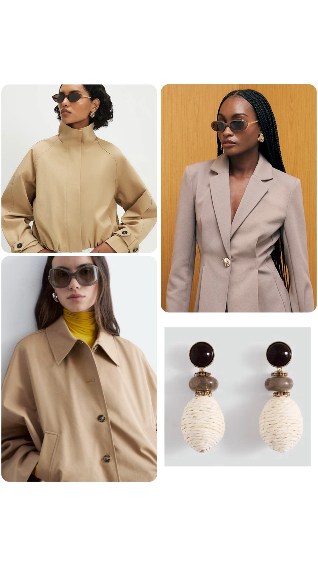 Here are some lovely neutral jackets for the Spring and a pair of earrings that I have just recently purchased from MANGO!

#LTKspring #LTKuk #LTKstyletip
