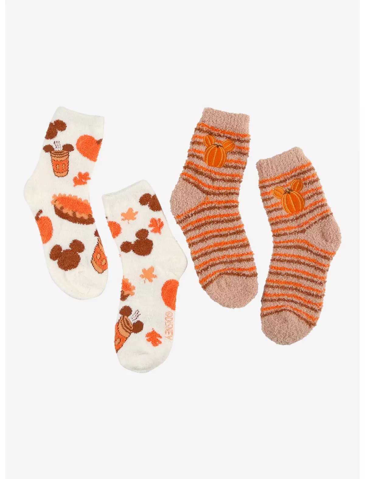 Disney Mickey Mouse Pumpkin Spice Cozy Socks 2 Pair | Hot Topic | Hot Topic