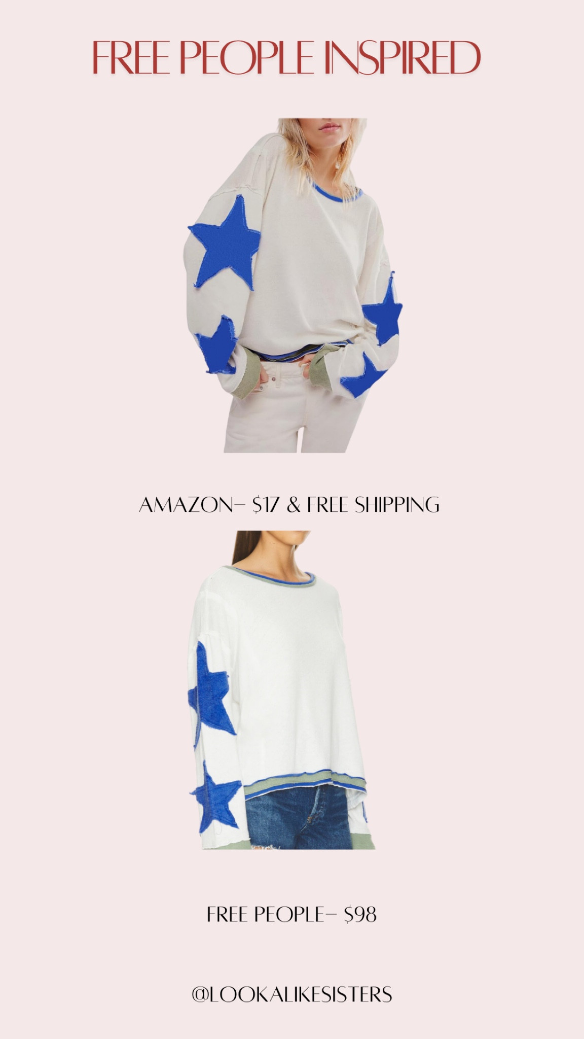 This free people look alike sweatshirt is the perfect fall and summer transition sweatshirt! 

#LTKBacktoSchool #LTKSeasonal #LTKSaleAlert