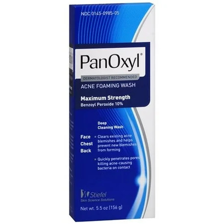 Panoxyl Benzoyl Peroxide Foaming Acne Wash 10% 5.5oz - New | Walmart (US)