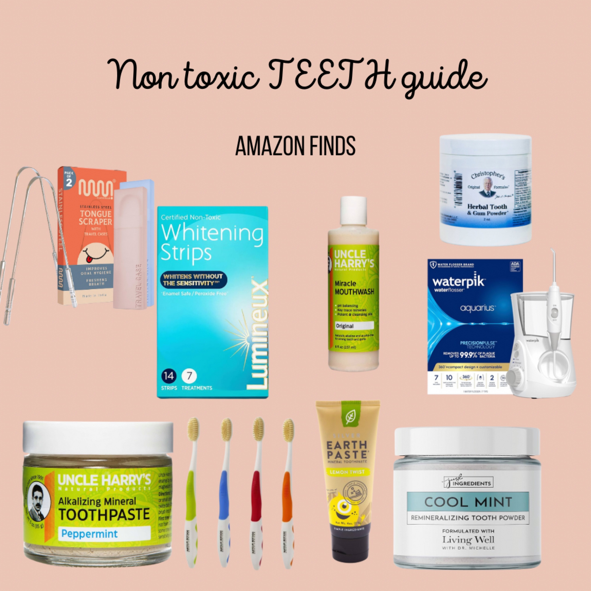 Non toxic TEETH + Self Care Guide
Toothpaste , mouth wash, whitening strips, toothbrushes and more!!! 

#LTKCyberWeek #LTKGiftGuide 

#LTKFamily