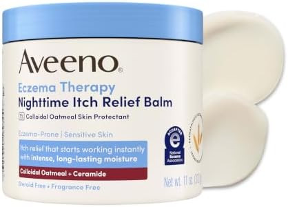 Aveeno Eczema Therapy Nighttime Itch Relief Body Balm, Colloidal Oatmeal Cream for Itchy Skin Rel... | Amazon (US)