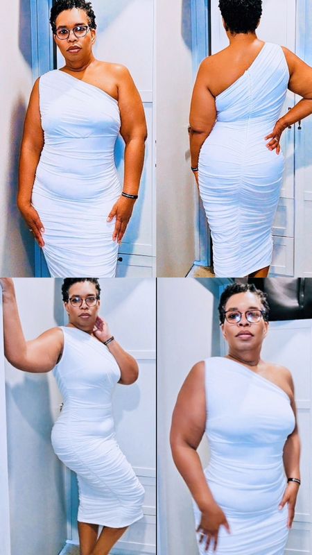 Sexy One Shoulder Sleeveless RuchedDess perfect fornthat wedding guest dress! #weddingguest #weddingguestdress #weddingguestlook #sexydress #summerdress #whitedress #bodycondress 

#LTKFestival #LTKSeasonal #LTKwedding