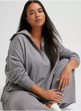 V-Neck Pullover Sweatshirt | Torrid (US & Canada)