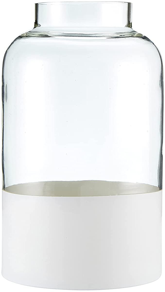 47th & Main Glass Decorative Bottle Vase, 9" Tall, Matte White Base | Amazon (US)