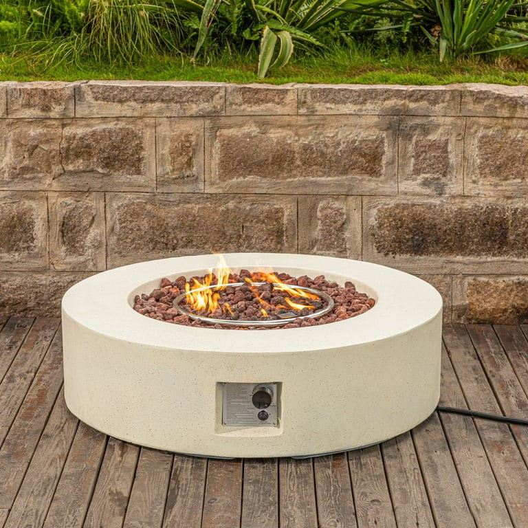 COSIEST Outdoor Propane Fire Pit Coffee Table with Round Base Patio Heater - Walmart.com | Walmart (US)