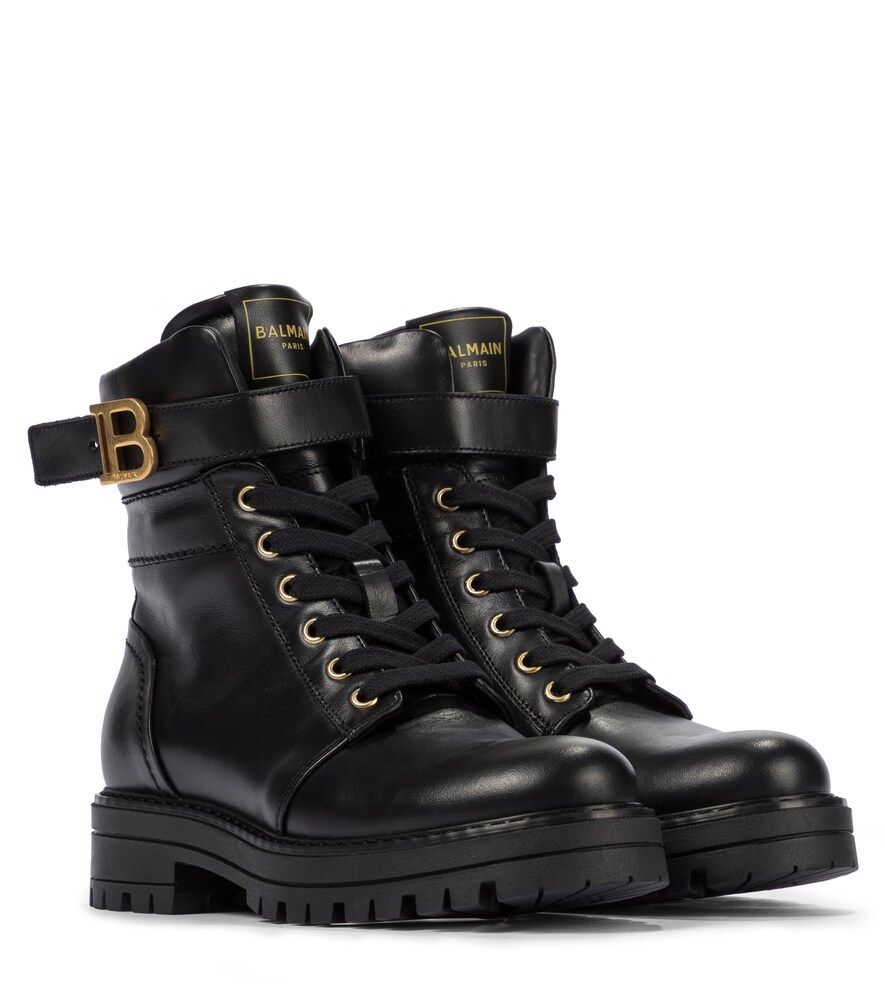 B Buckle leather boots | Mytheresa (US/CA)