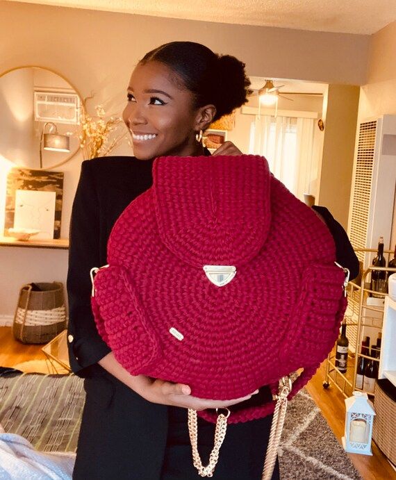 Luxury Handmade Crochet the (Mila ) Diaper Bag /Backpack | Etsy (US)