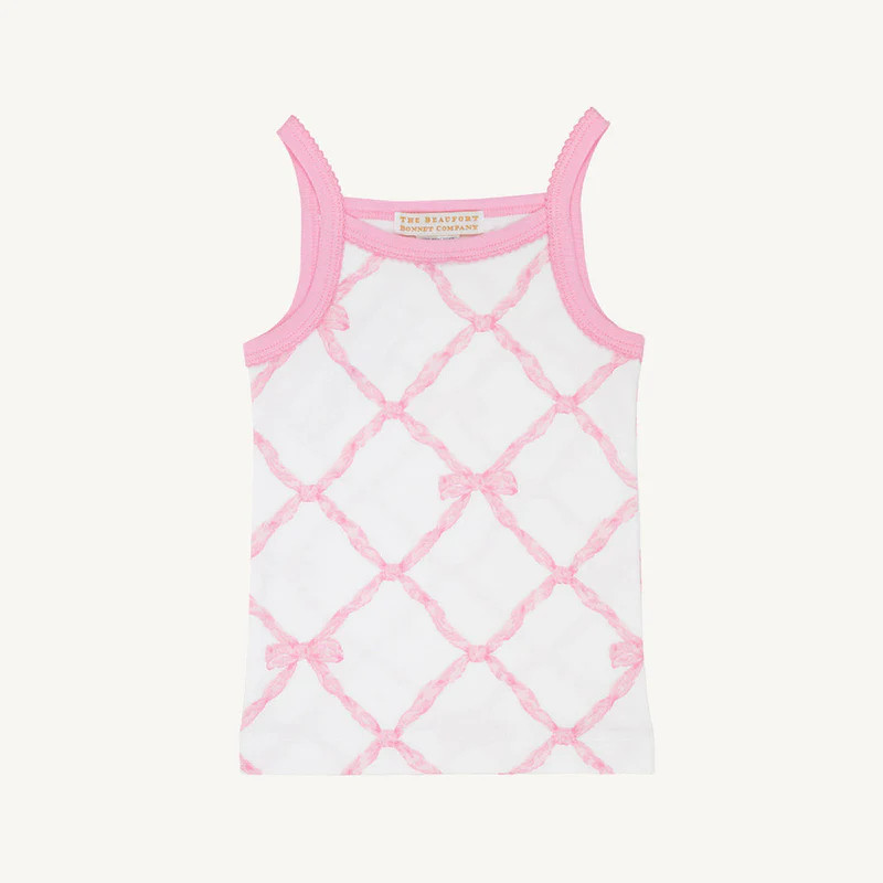 Caroline Camisole - Belle Meade Bow with Pier Party Pink | The Beaufort Bonnet Company