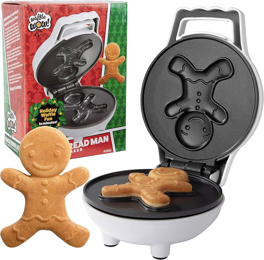 Gingerbread Man Mini Waffle Maker- Make this Christmas Special for Kids w Festive 4" Waffler Iron... | Amazon (US)