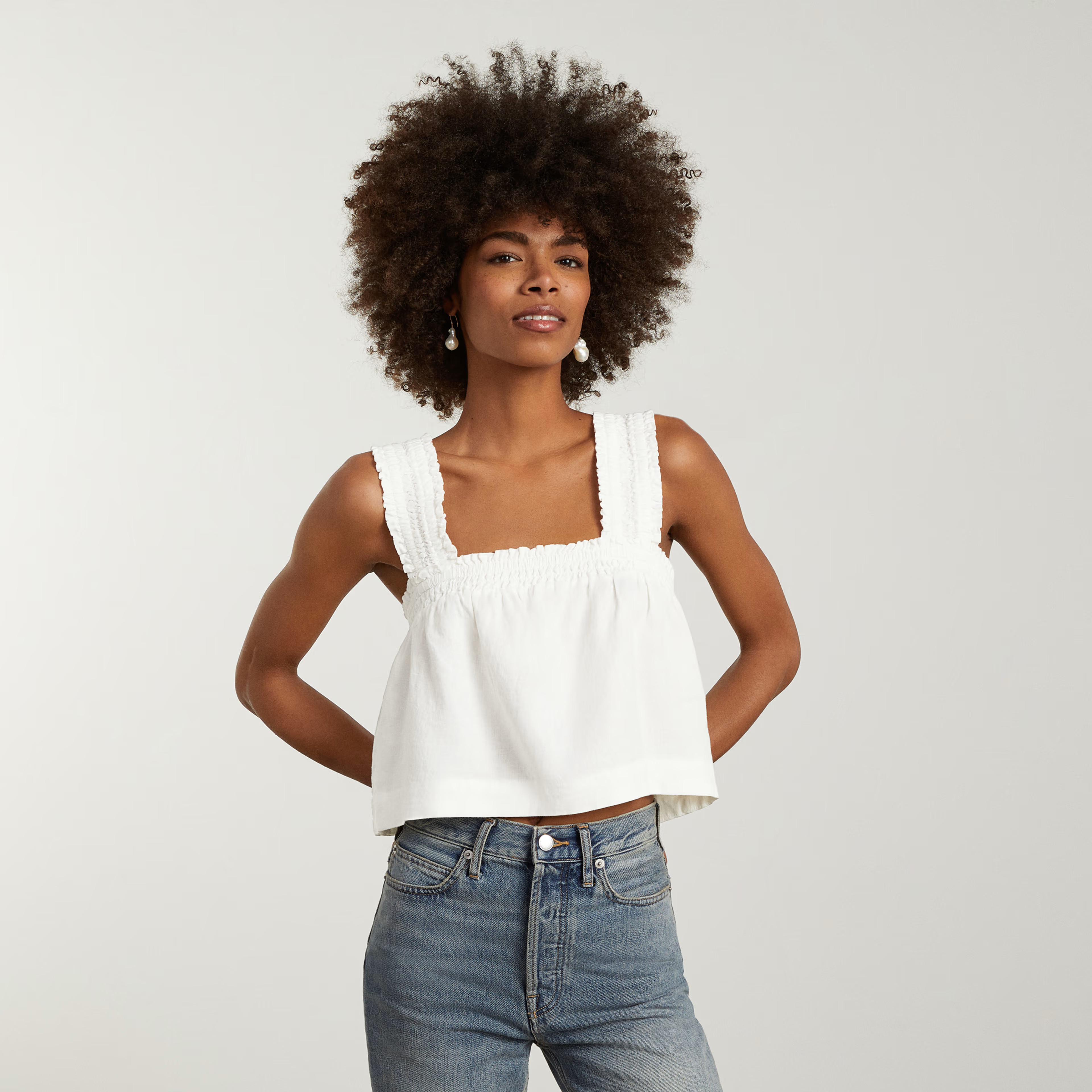 The Smocked Linen Cami | Everlane