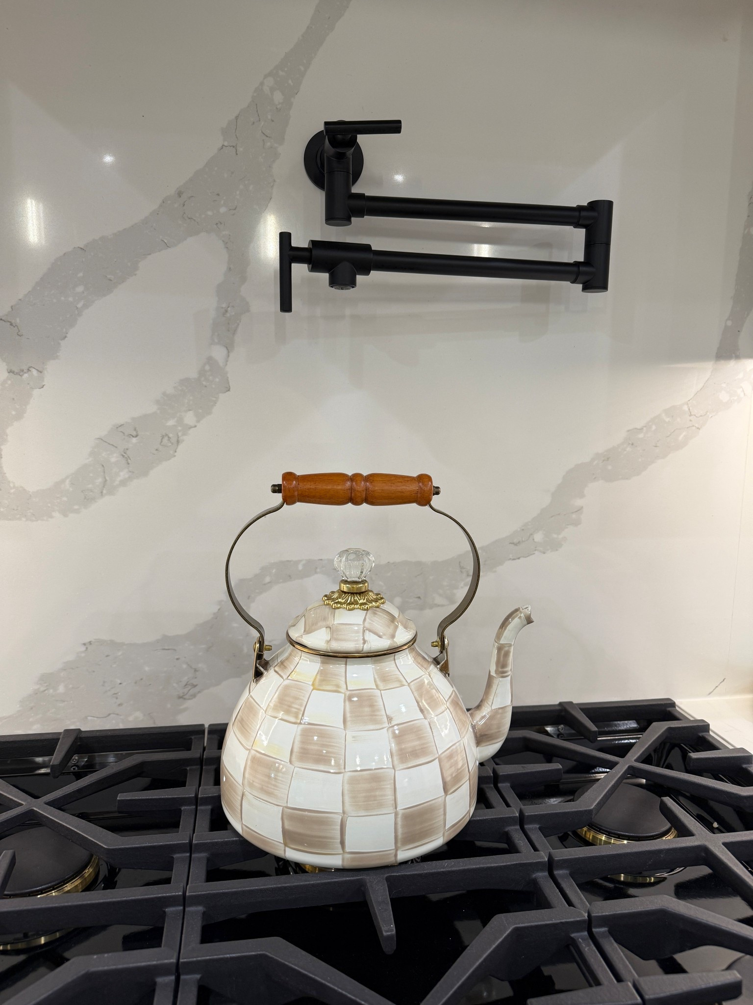 Mackenzie Childs tea pot in mocha check 🥰 mine is 3 quarts! 


#LTKHome