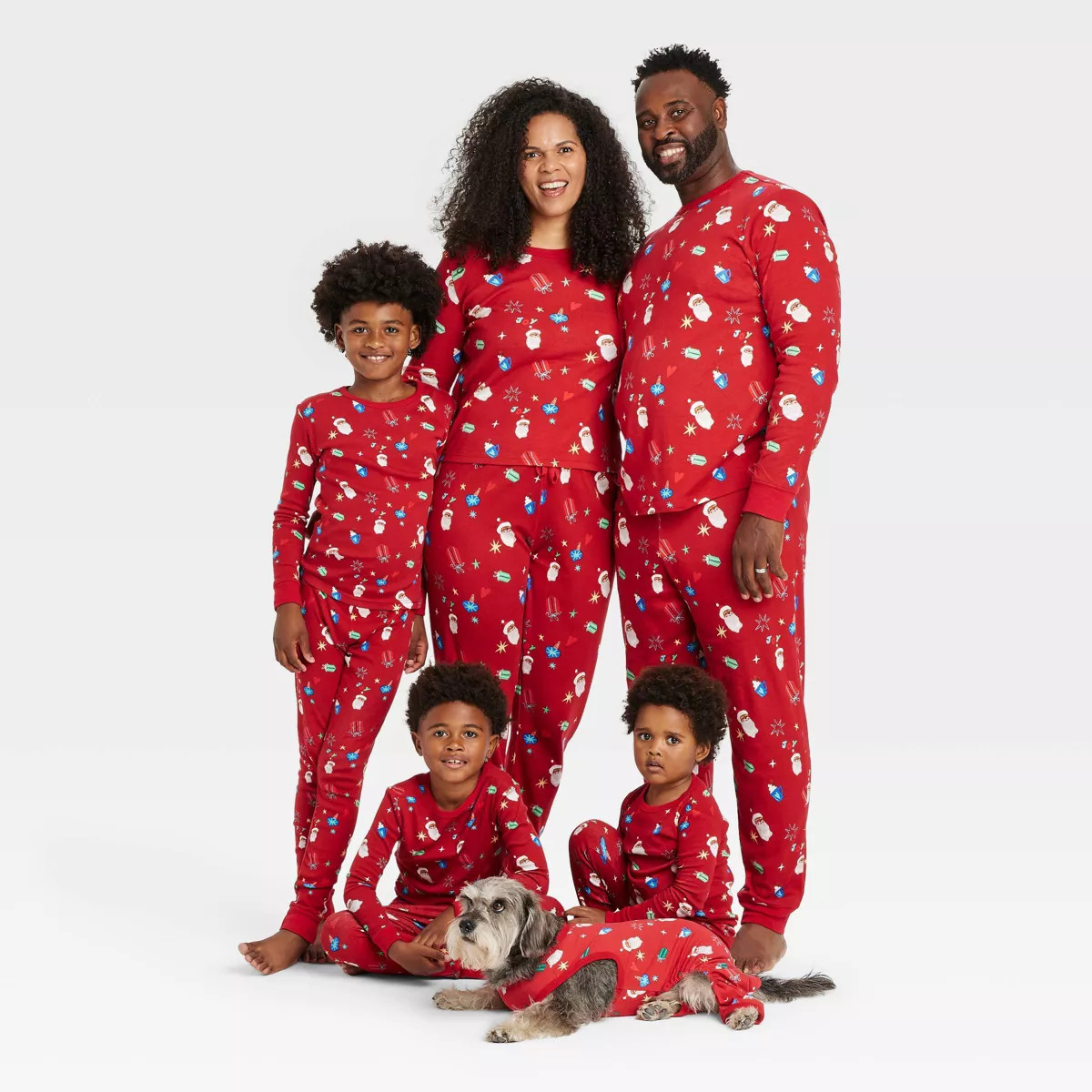 Women's Santa Print Cotton Ribbed Holiday Matching Family Pajama Pants - Wondershop™ Red | Target