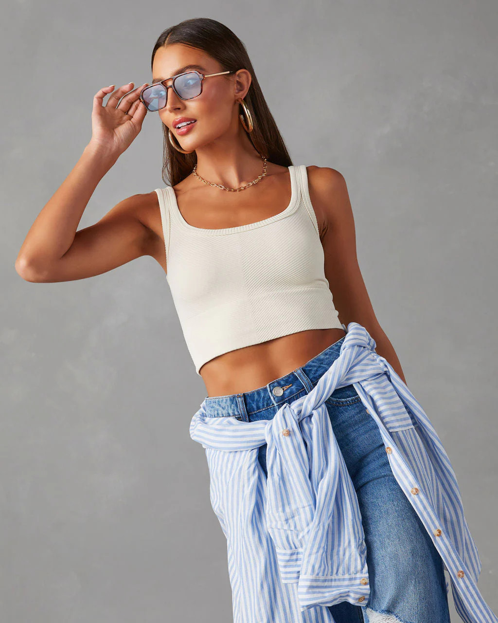 Energy Ribbed Knit Crop Tank | VICI