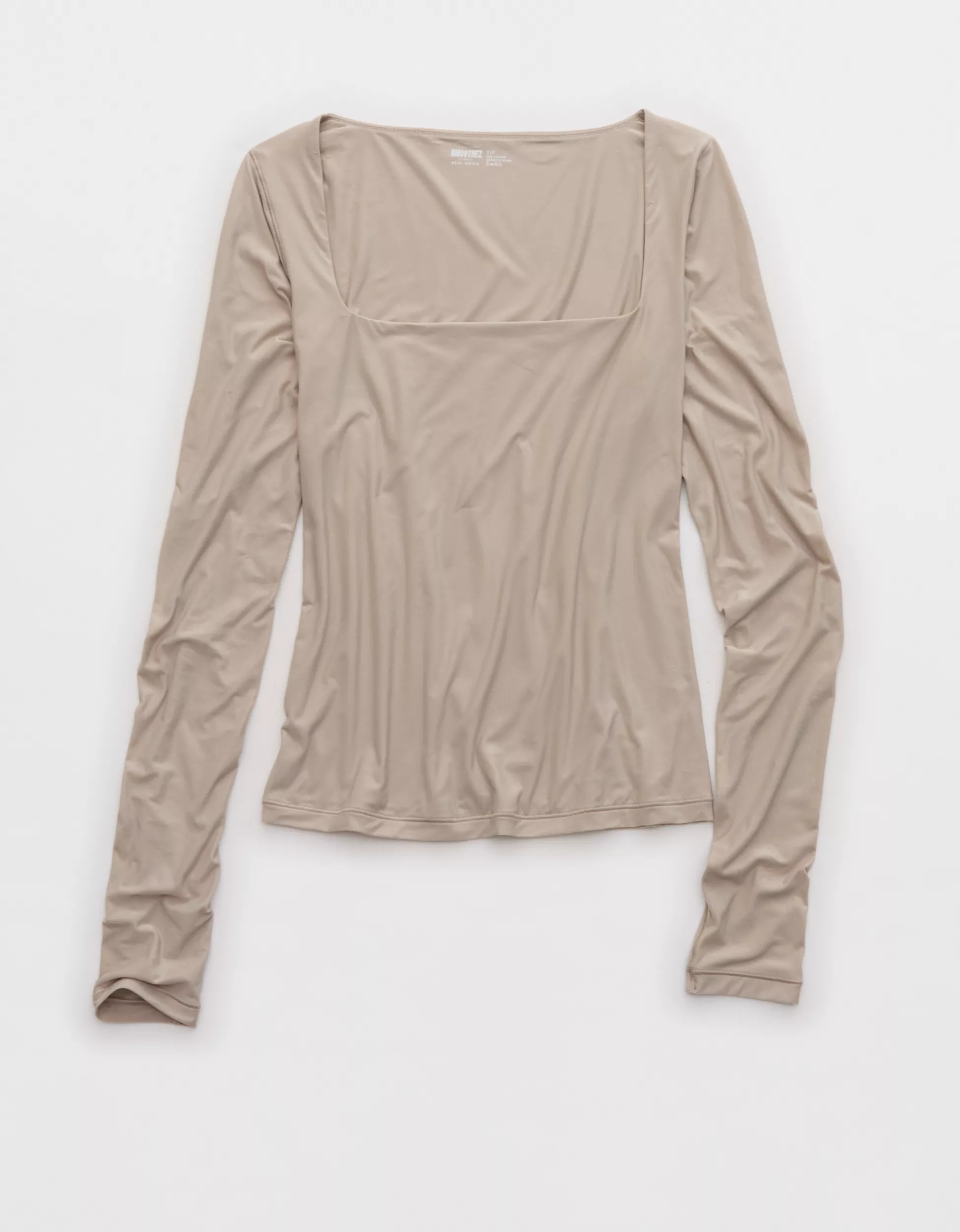 SMOOTHEZ Square Neck Long Sleeve T-Shirt | Aerie