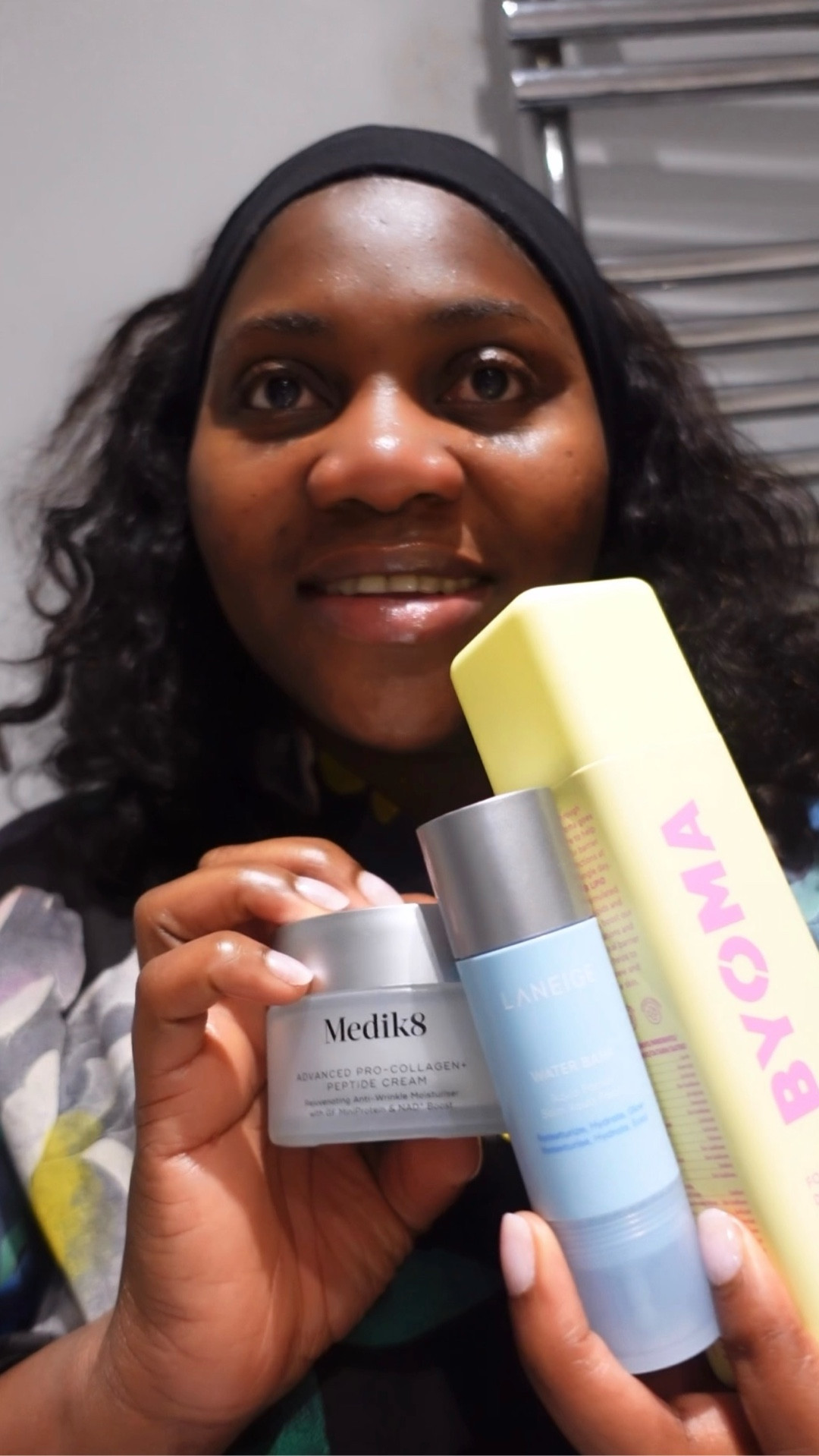 Hey everyone! Let’s unwind together as I take off my accessories and prepare for my nighttime routine.

After a long day, the first thing I do is remove my makeup. I love using the byoma foaming Rice Deep Cleanser. It’s gentle and feels so refreshing on my skin.
Next, I hop in the shower to really cleanse and revitalize.

Once I’m out, I reach for my lanesh Water Bank Aqua Facial Serum. It provides all the hydration my skin needs.”

And finally, I apply Medic8 Advanced Pro Collagen Peptide Cream,a must-have as I turn 40 this year! Keeping my skincare routine simple and effective!
——
Skincare plug: @Space NK UK 
#spacenk
#CollagenBoost #BeautyRoutine 
#Hydration #SkincareRoutine #NighttimeSkincare  SelfCare HealthySkin

#LTKuk #LTKluxury #LTKbeauty
