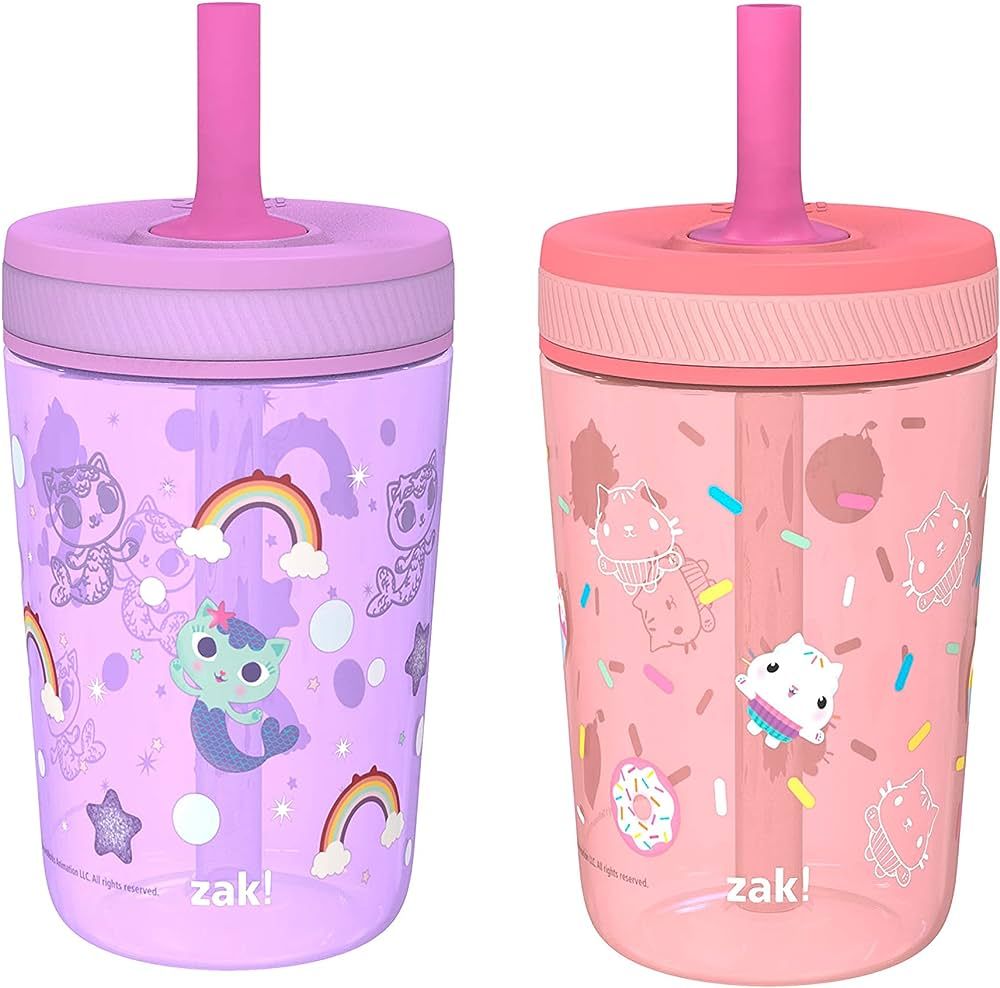 Zak Designs Gabby's Dollhouse Kelso Toddler Cups For Travel or At Home, 15oz 2-Pack Durable Plast... | Amazon (US)
