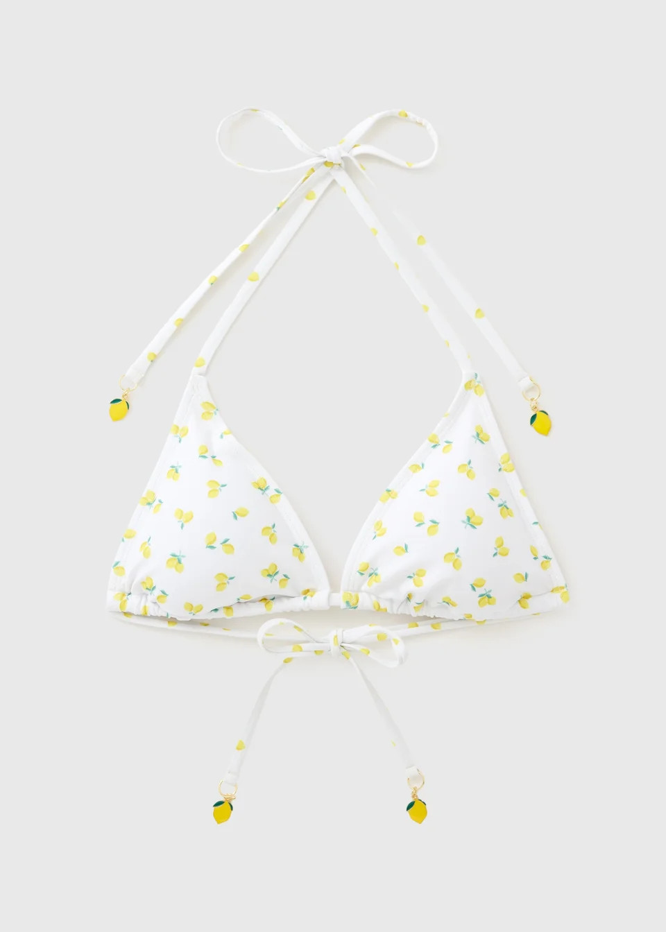 White Lemon Triangle Bikini Top | Matalan (UK)