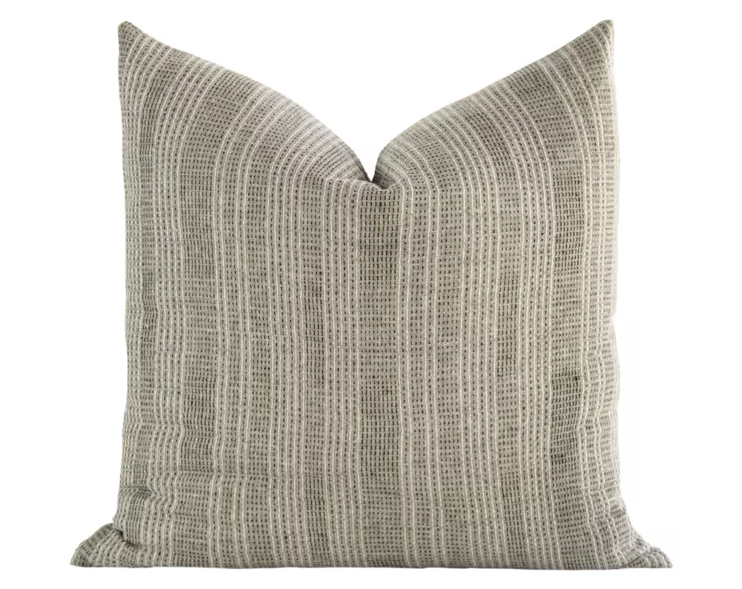 Hmong Throw Pillow Cover Black Stripe Pillow Cover Chiangmai - Etsy | Etsy (US)