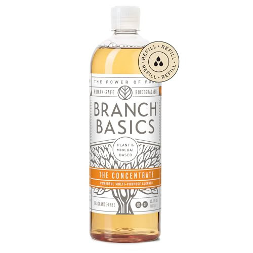 Branch Basics Concentrate REFILL- Multi-surface All Purpose Cleaner Concentrate - Laundry, Kitchen, and Bathroom Cleaner (33.8 Oz) Fragrance-Free | Amazon (US)