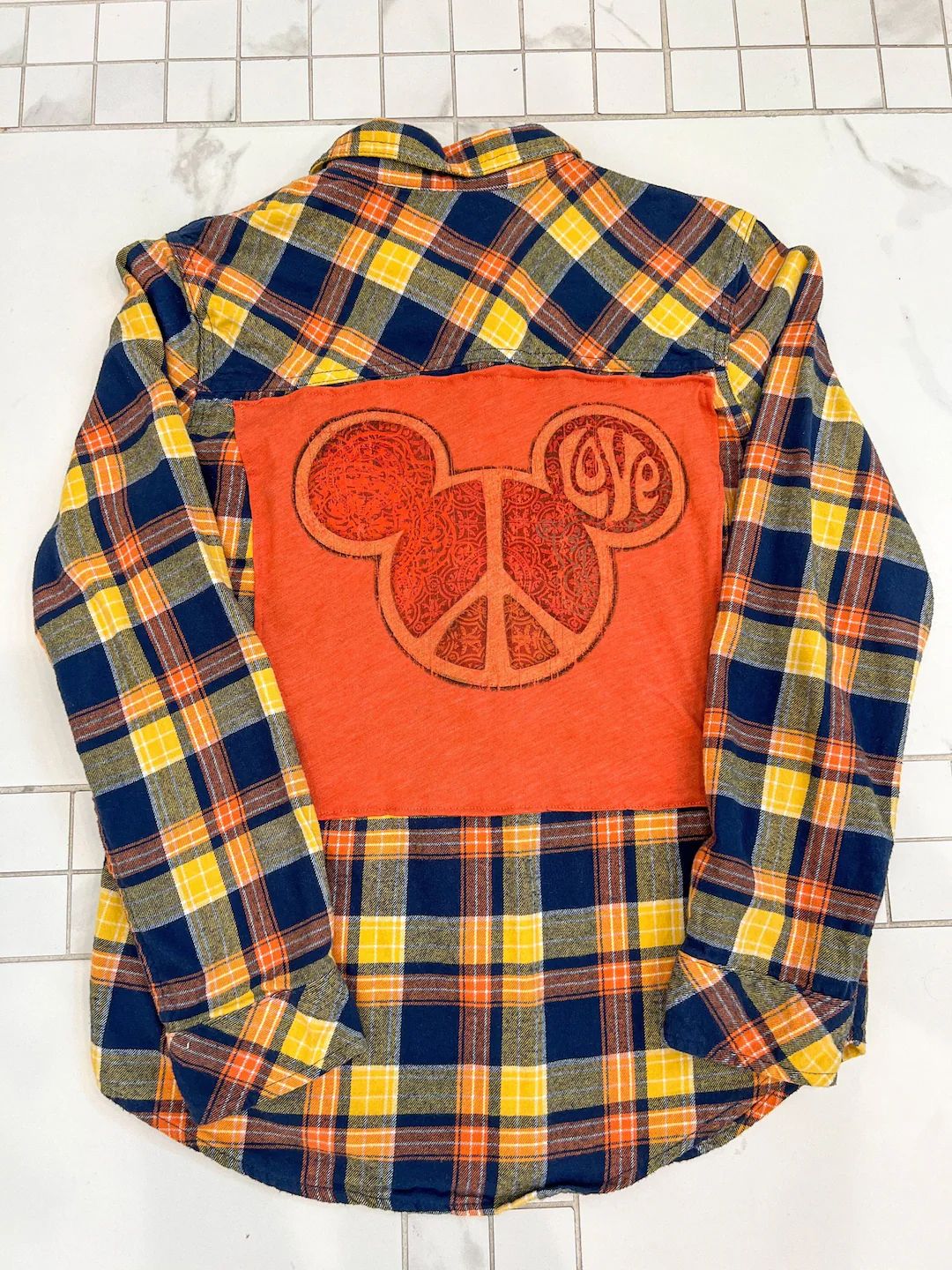 Mickey Mouse Plaid Flannel, Disney Flannel, Disney Jacket, Walt Disney World Jacket, Mickey Peace... | Etsy (US)