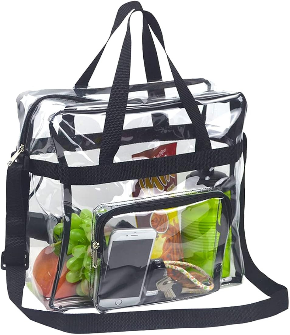 Clear Bag Stadium Approved,Stadium Security Travel & Gym Clear Tote Bags -12"x 6"x12" | Amazon (US)