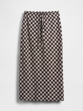 Linen-Blend Midi Skirt | Gap | Gap (US)