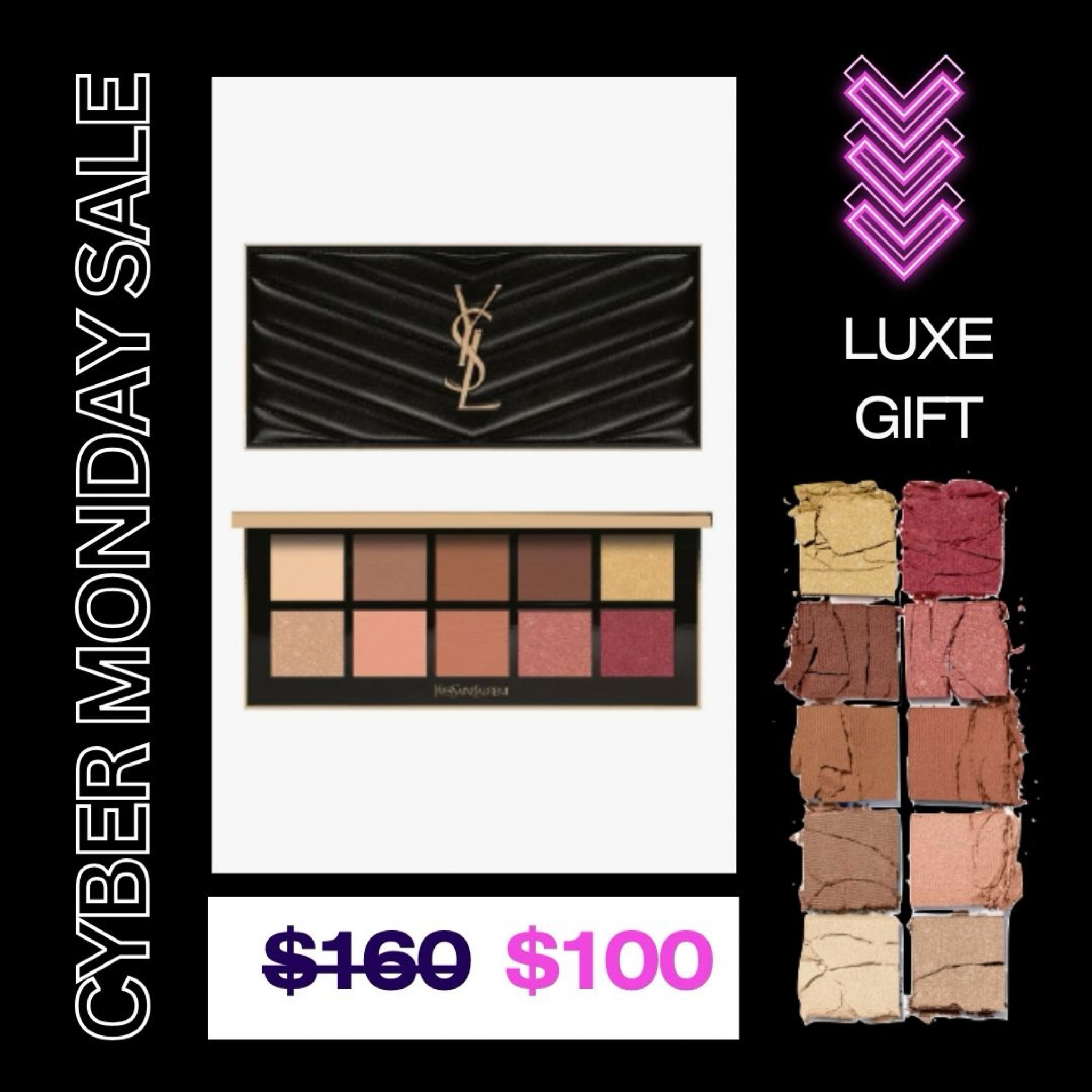 Luxe Holiday Gift for $100 // Saint Laurent Eyeshadow Palette 