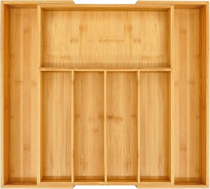 VaeFae Bamboo Drawer Organizer, Large, Natural | Amazon (US)