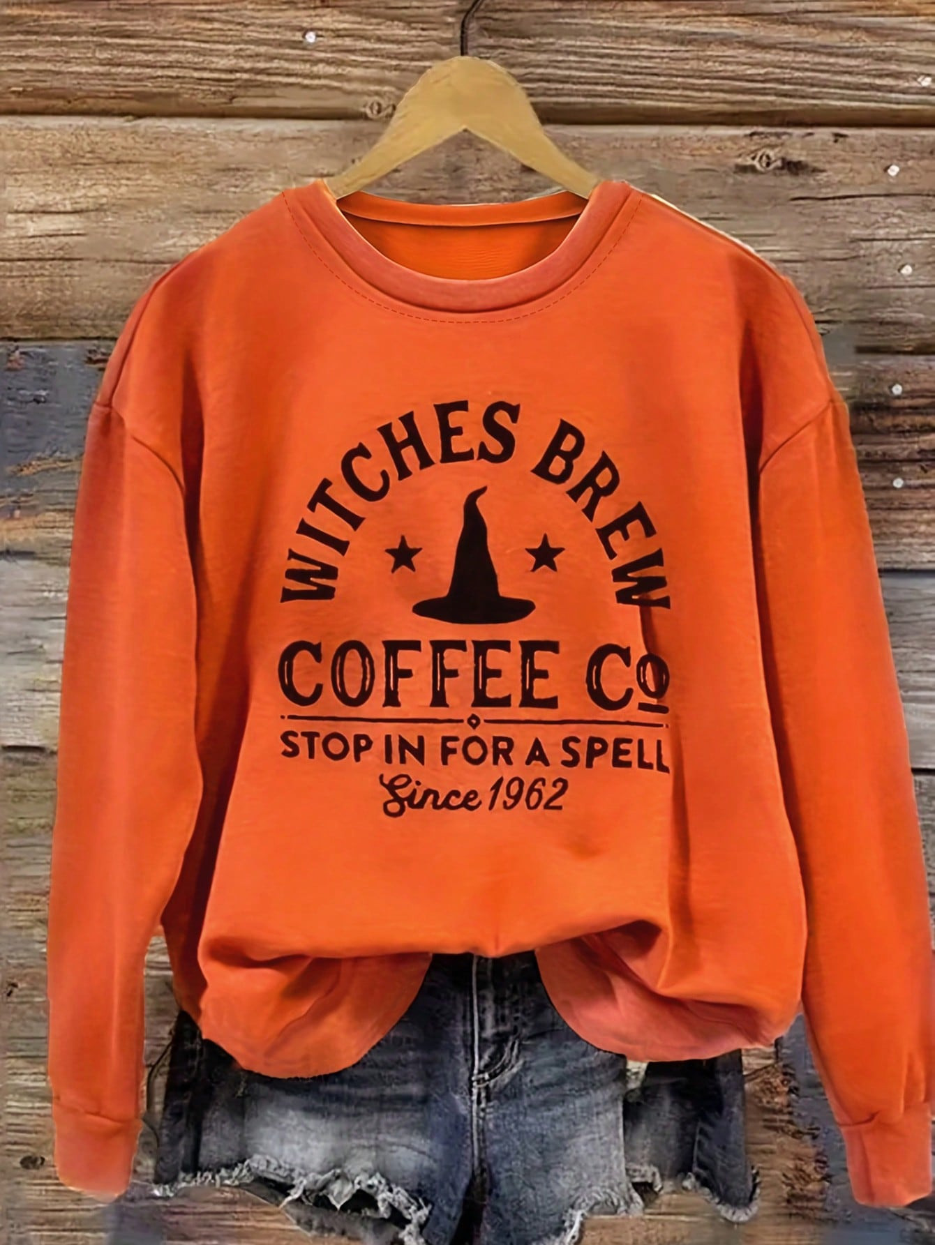 SHEIN EZwear Plus Size Vintage Coffee English Slogan Print Casual Loose Crew Neck Women's Sweatsh... | SHEIN