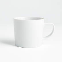 Verge 10-oz. White Porcelain Mug + Reviews | Crate & Barrel | Crate & Barrel