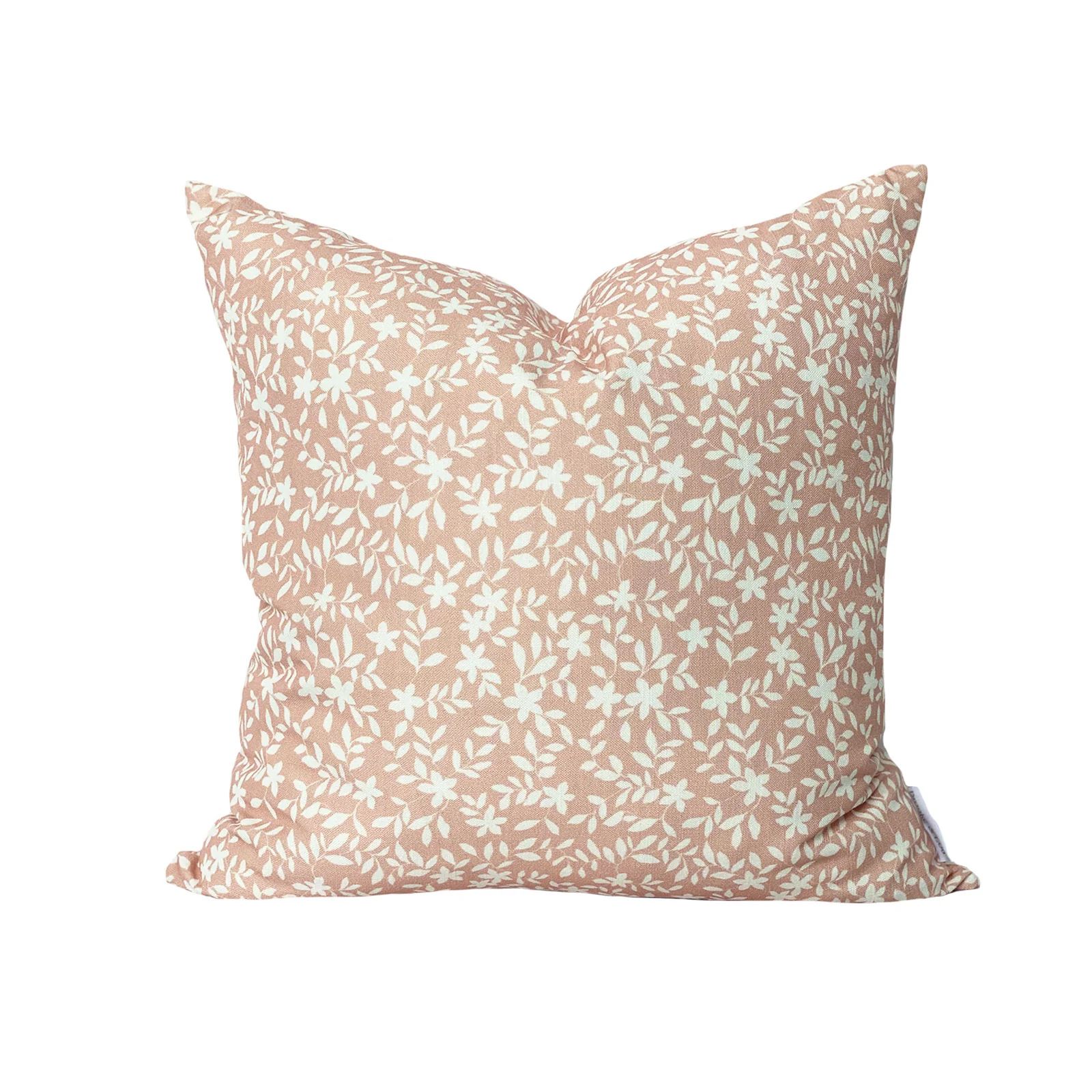 Jo Floral Pillow in Soft Coral | Brooke and Lou
