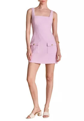 Endless Rose Women's Square Neck Tweed Mini Dress, Lilac, Medium | Belk
