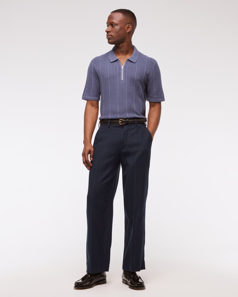 Baggy Tailored Linen-Blend Trouser | Abercrombie & Fitch (US)