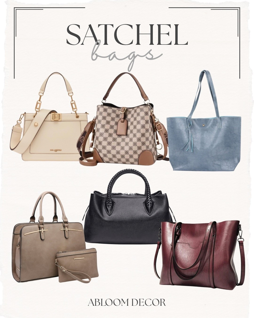 Adorable satchel bags for everyday!