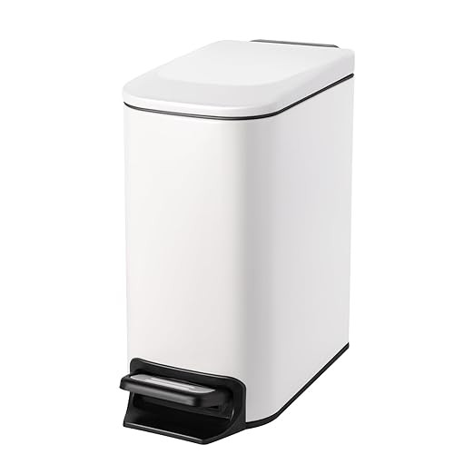 Cesun Small Bathroom Trash Can with Lid Soft Close, Step Pedal, 6 Liter / 1.6 Gallon Stainless St... | Amazon (US)