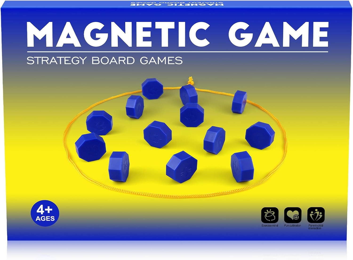 Bameca Magnet Game with String, Magnetic Chess Game for Family & Party & Travel & Camping - Puzzle Strategy Games, 2 Player Games for Kids & Adults | Amazon (US)