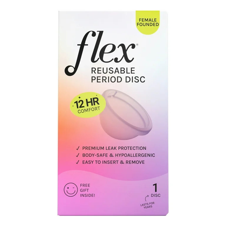 Flex Reusable Period Disc, Zero-Waste Menstrual Disc, Body-Safe & Non-Toxic, 12-Hour Wear, 1 Coun... | Walmart (US)