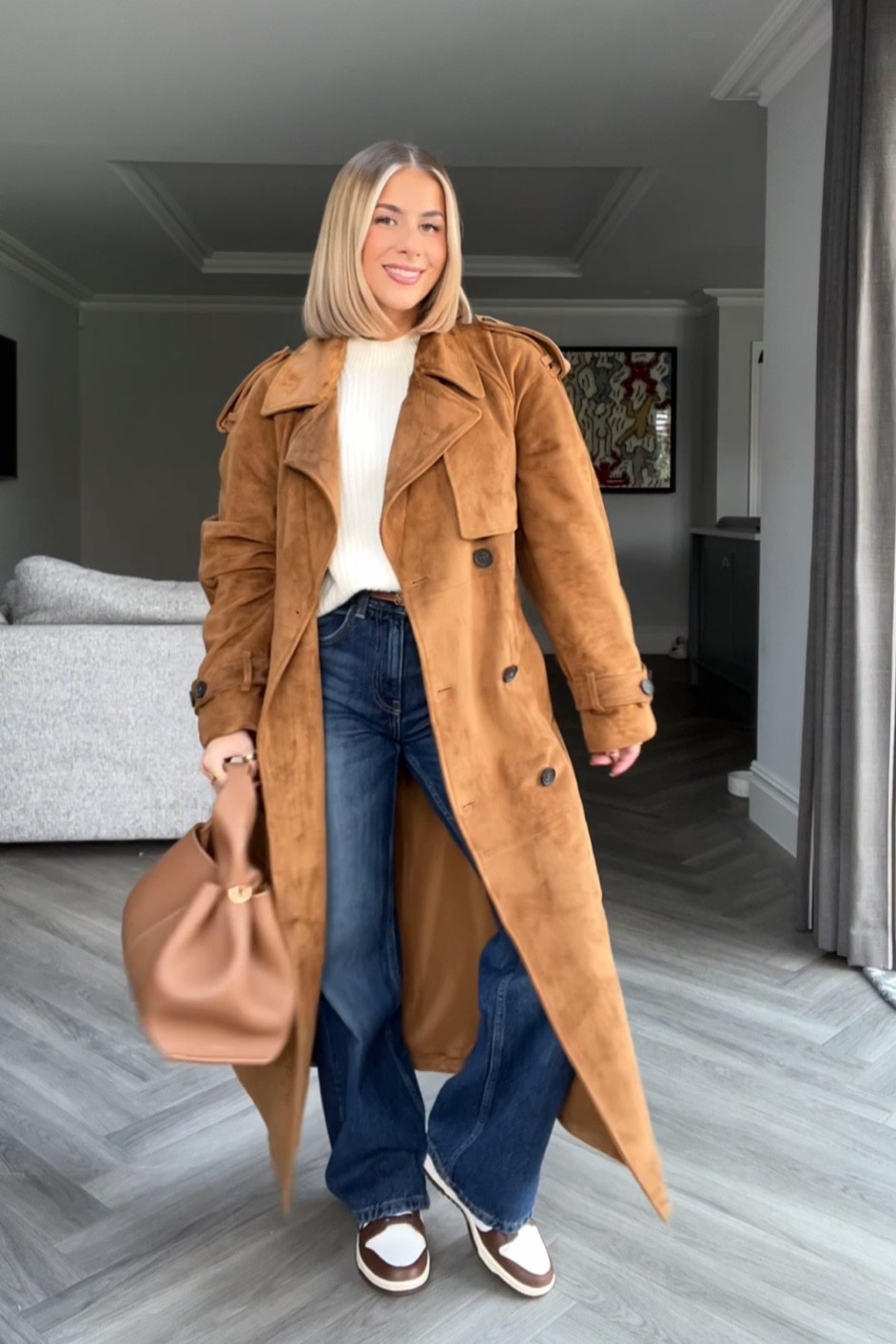 Exact suede trench coat is from Bershka 🤎

#LTKuk