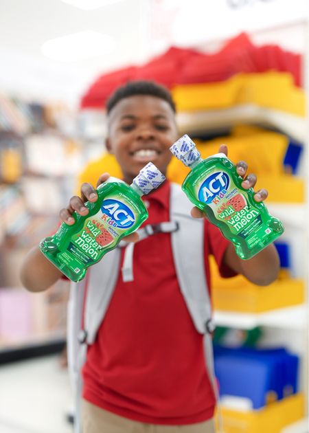 #ad Shopping with Nico is definitely more fun than Belle 😅 🛒✏️📚
Today, we are shopping for back to school @Target and we can’t forget about the daily essentials. We love @actoralcare brand and I always choose ACT Kids Anticavity Fluoride Rinse for the kids because it is the No.1 dentist & hygienist recommended kids’ rinse brand. The watermelon flavor is so fun for the kids, and it motivates them to rinse and keep their teeth healthy and white. ACT Kids Anticavity Fluoride Rinse is formulated with fluoride to help prevent up to 40% of future cavities. It also protects, restores and strengthens their teeth while freshening their breath.
Make sure to add ACT Kids to your back to school shopping list at Target! 
#TargetPartner  #Target #StartACTing #Swish #Hygiene @Target @actoralcare


#LTKkids #LTKBacktoSchool #LTKSeasonal
