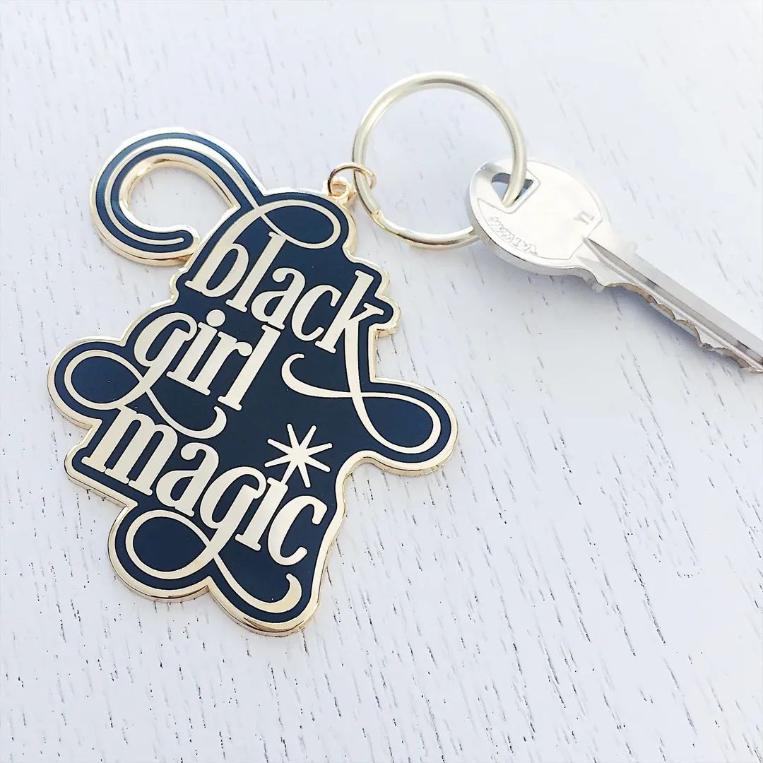 Black Girl Magic keychain charm key ring, key charm black girl magic charms, black girl magic key... | Etsy (US)