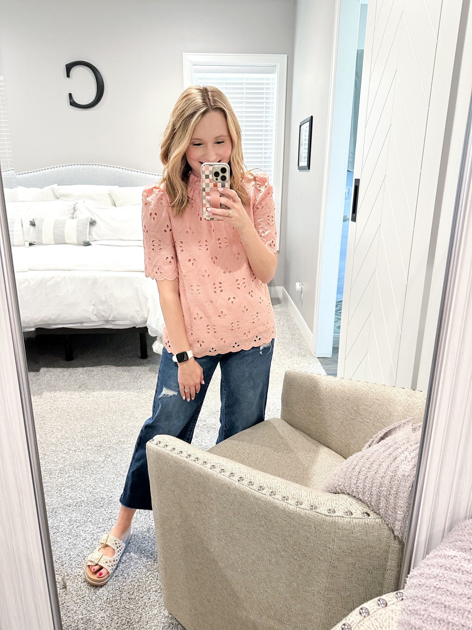 Obsessing over all the eyelet tops for spring! This one is so good and perfect for spring! Love it styled with sandals or wedges! 

#LTKStyleTip