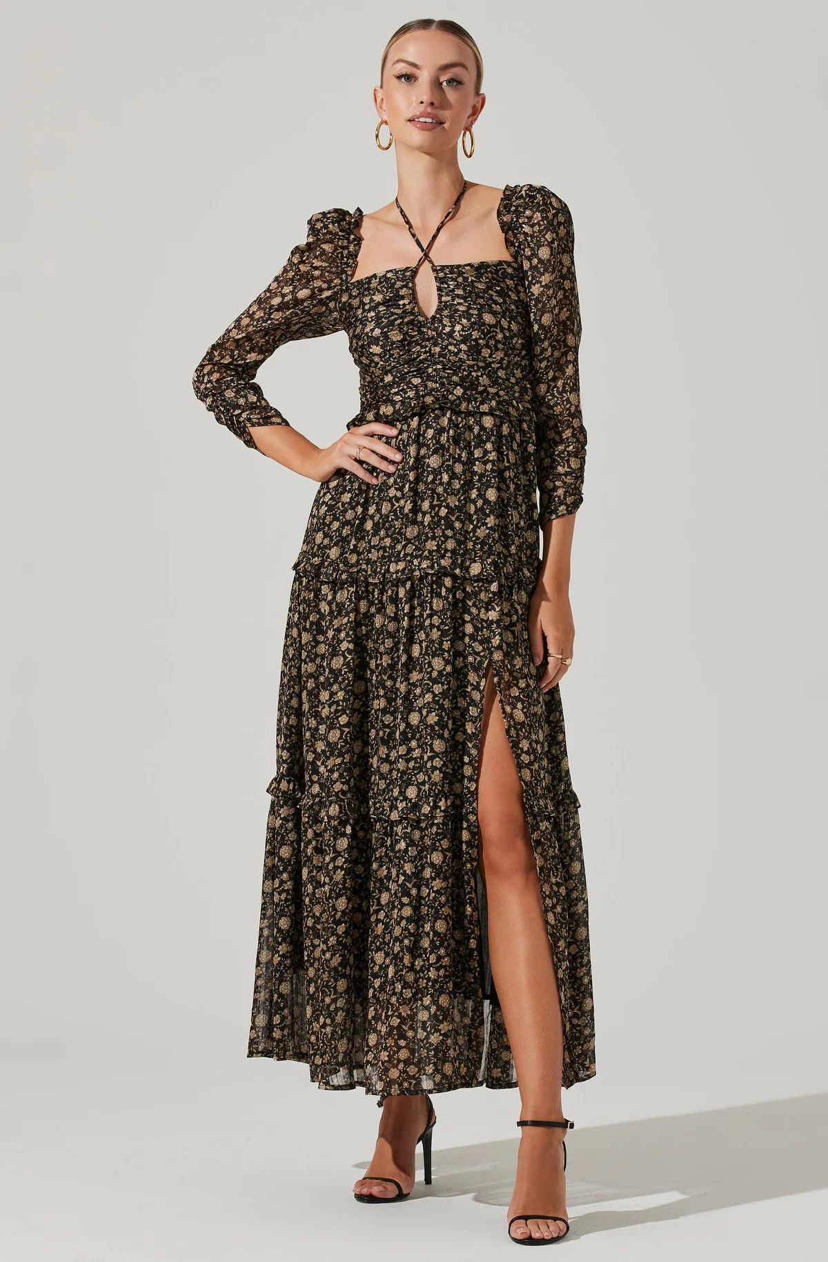 Lovestruck Floral Halter Maxi Dress | ASTR The Label (US)