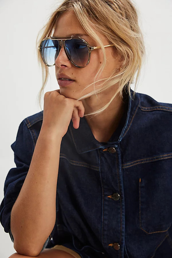 Ventura Oversized Aviator Sunglasses | Free People (Global - UK&FR Excluded)