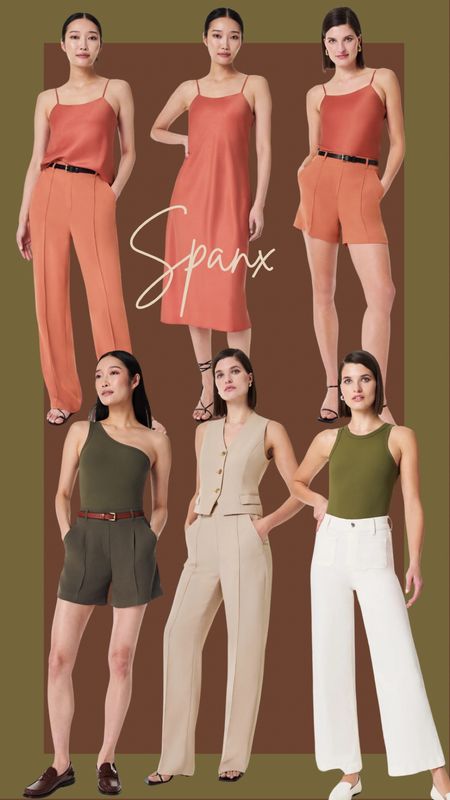 Spanx for autumns, true autumn, soft autumn, dark autumn, warm autumn, hocautumn, house of Colour autumn, color analysis, bodysuit, smoothing, vest, warm pink, muted coral, olive green, moss green, dark green light brown, quiet luxury, shorts, work pants, workwear, professional, suiting, crepe, summer work, slip dress, satin tank, reversible

#LTKstyletip #LTKfindsunder100 #LTKworkwear