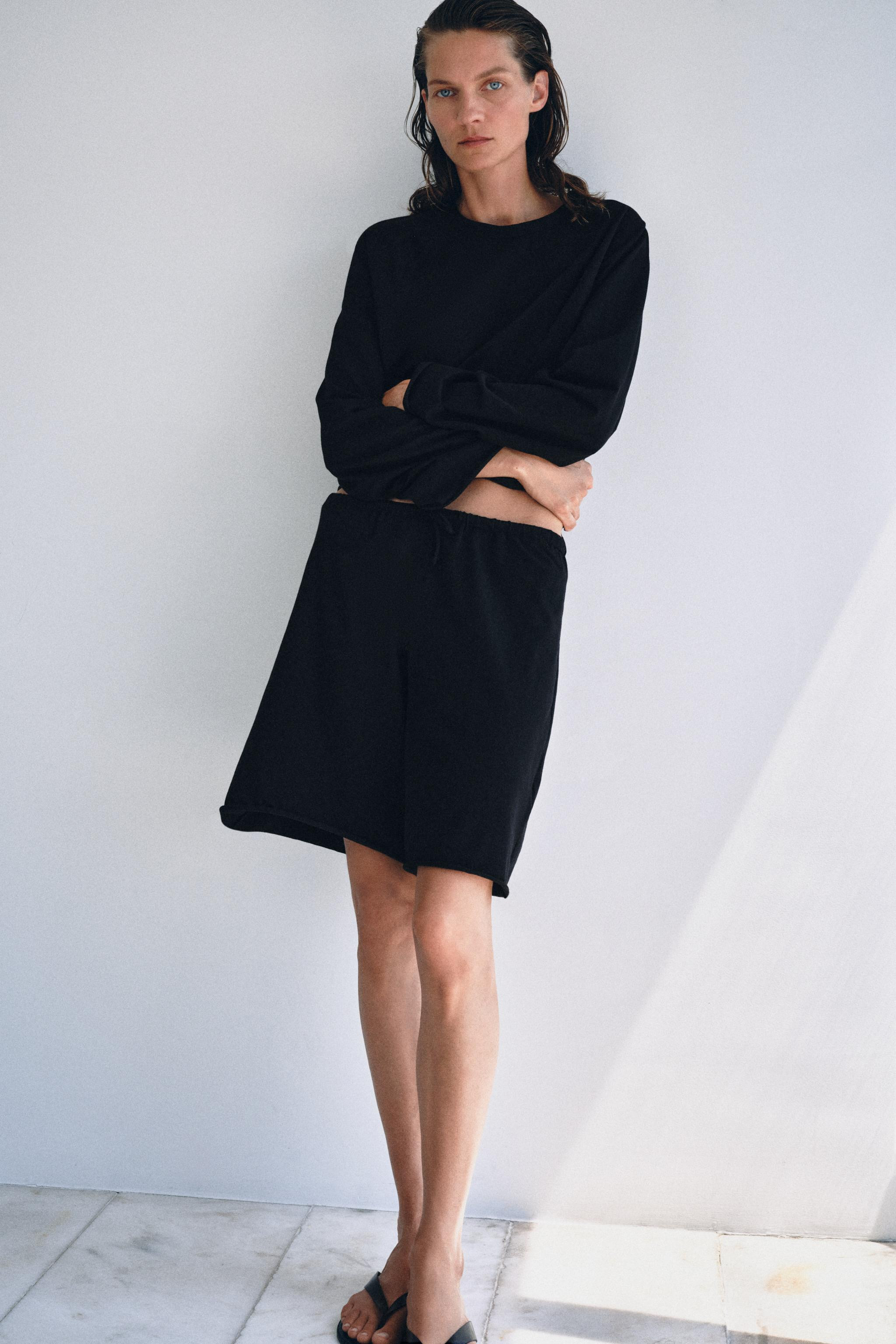 COTTON DRAWSTRING BERMUDA SHORTS | Zara UK