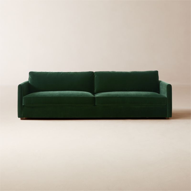 Malea Green Velvet Sofa + Reviews | CB2 | CB2